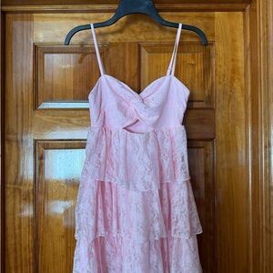 Windsor Pink Lace Mini Dress